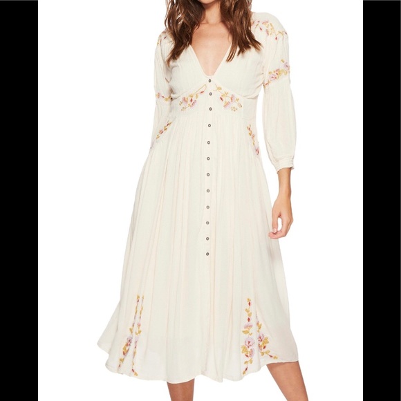 free people day glow midi dress